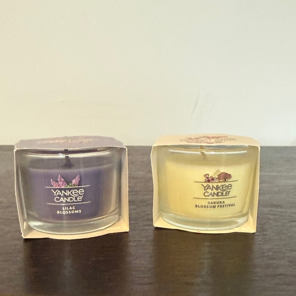 NWT Yankee Candle Lilac Blossoms and Sakura Blossom Festival Duo 1.3oz